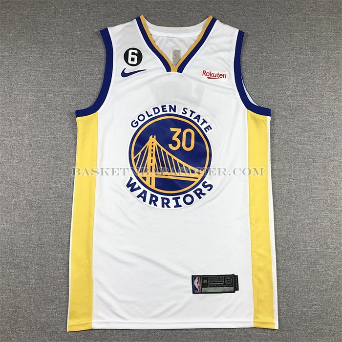 Maillot Golden State Warriors Stephen Curry NO 30 Association 2022-23 Blanc